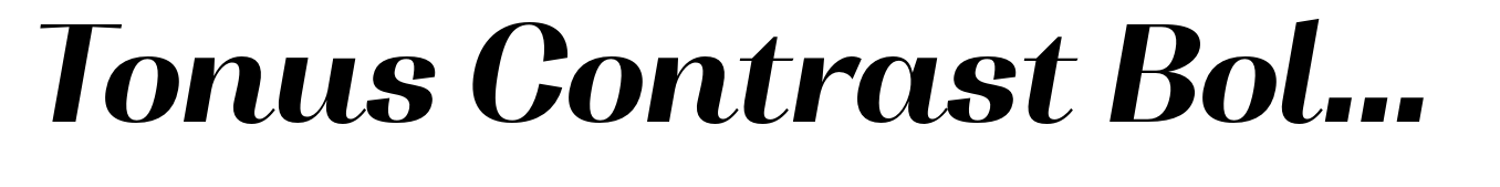 Tonus Contrast Bold Italic